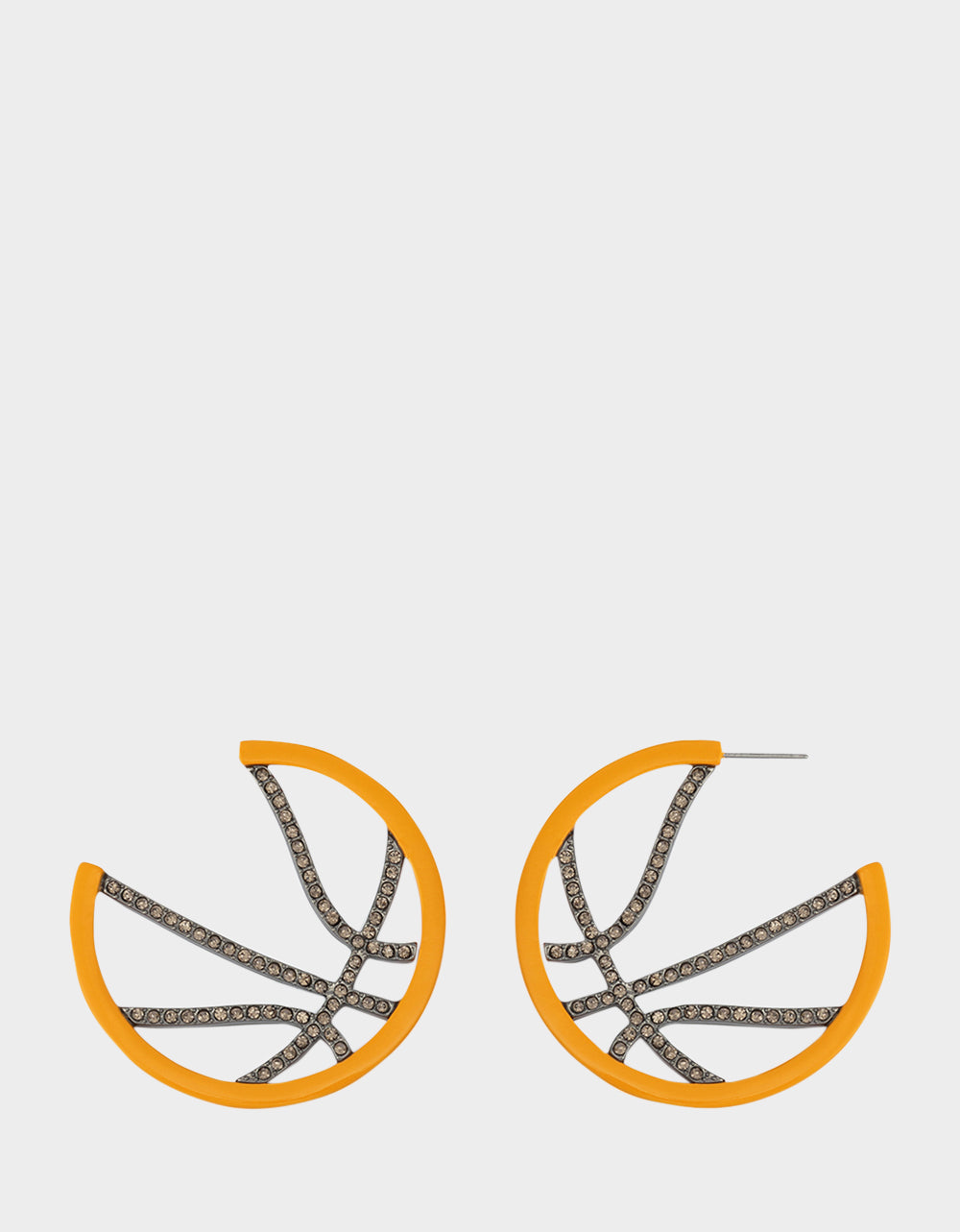 BASKETBALL HOOP EARRINGS ORANGE - JEWELRY - Betsey Johnson