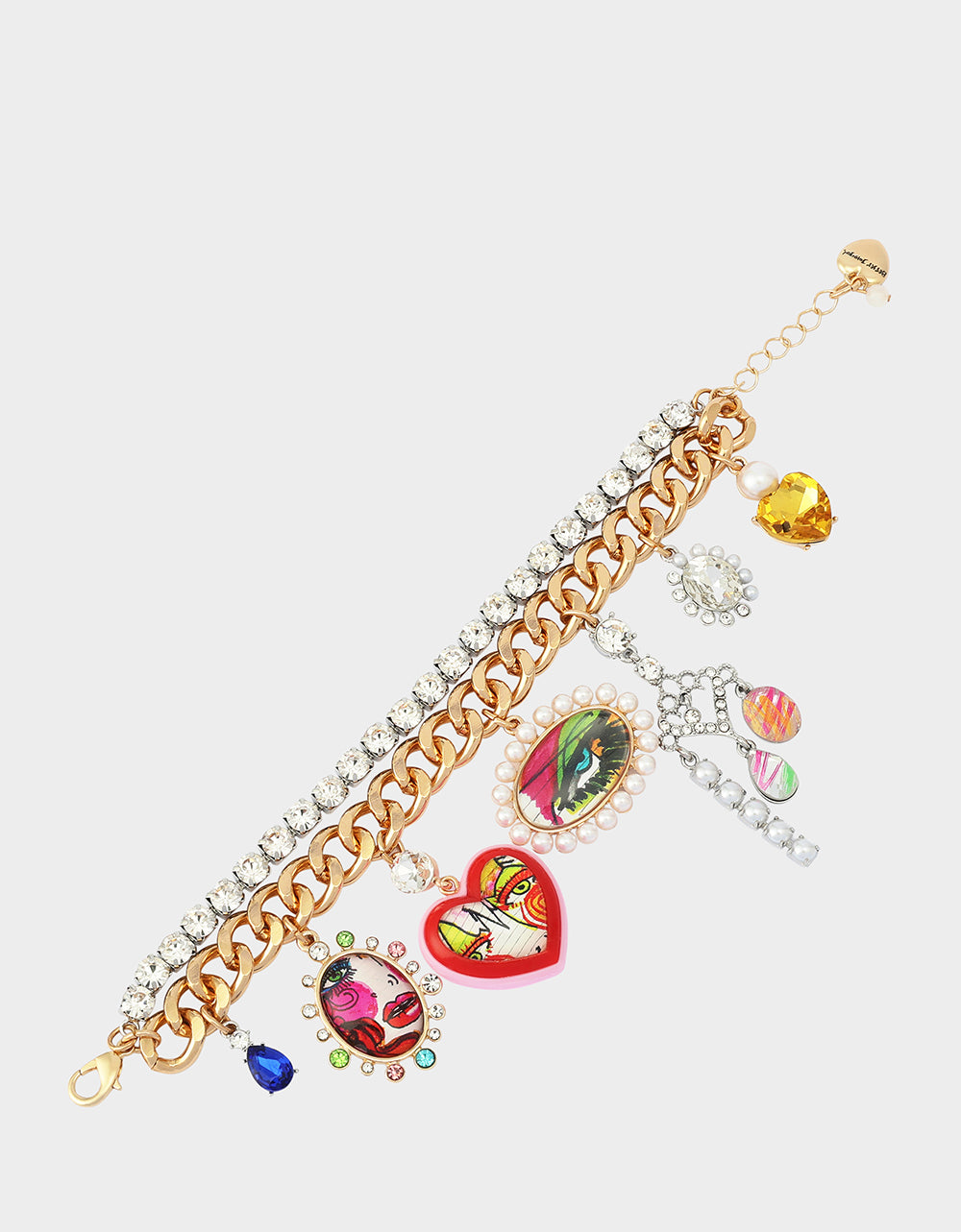 ART CAMPAIGN CHARM BRACELET MULTI - JEWELRY - Betsey Johnson