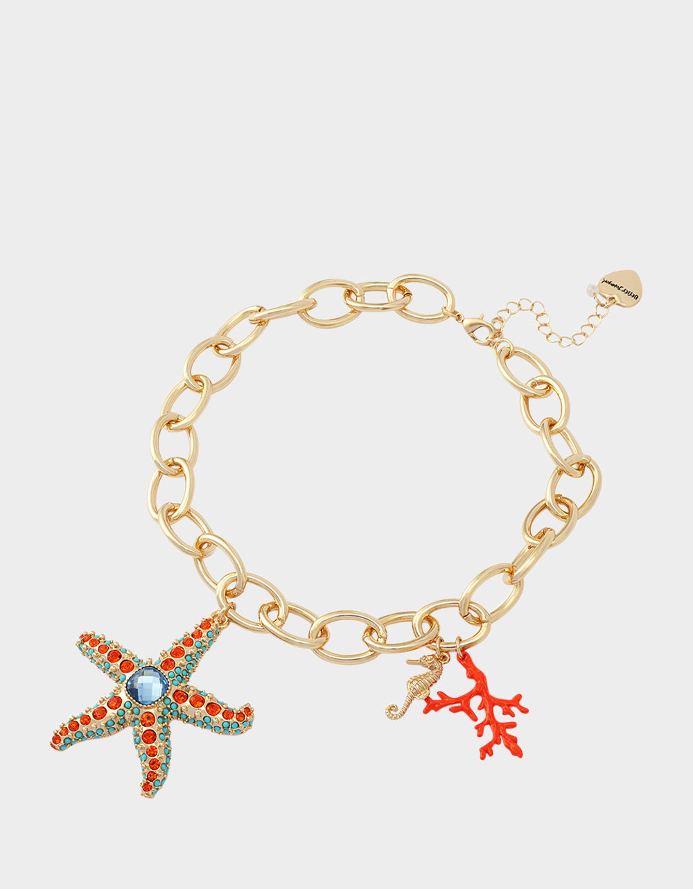 STARFISH SHORT PENDANT NECKLACE ORANGE - JEWELRY - Betsey Johnson