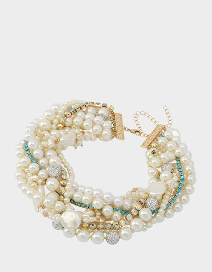 PEARL STRANDS COLLAR NECKLACE PEARL - JEWELRY - Betsey Johnson