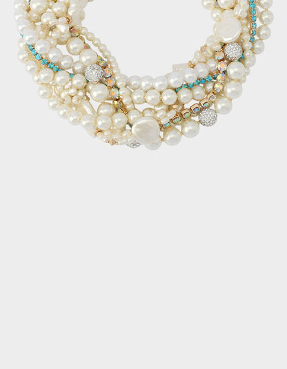 PEARL STRANDS COLLAR NECKLACE PEARL - JEWELRY - Betsey Johnson