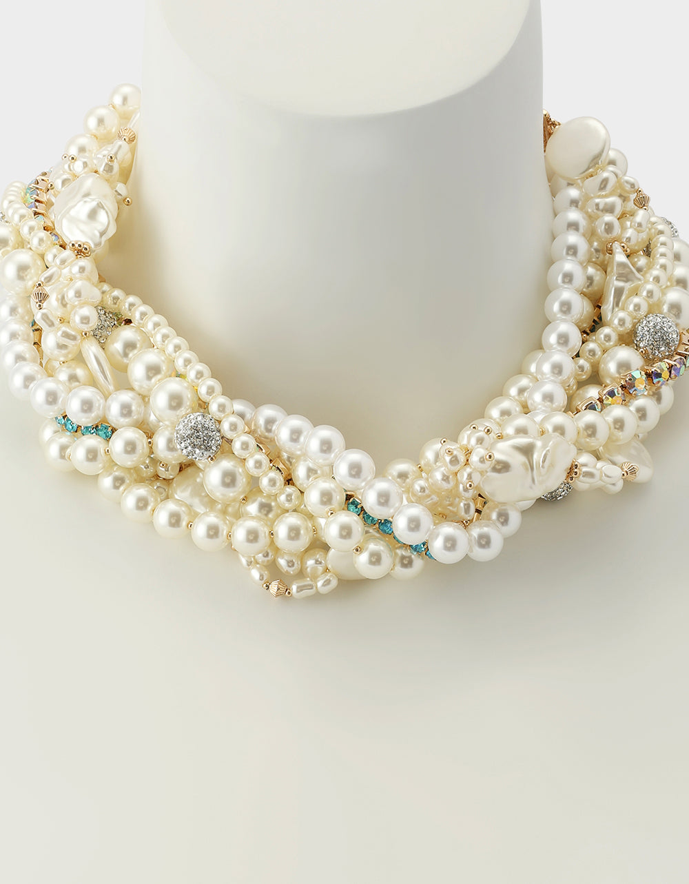 PEARL STRANDS COLLAR NECKLACE PEARL - JEWELRY - Betsey Johnson - view 5