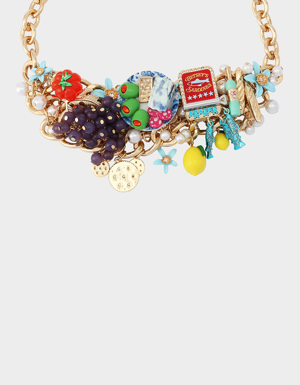 CHARCUTERIE BAUBLE FRONT NECKLACE MULTI - JEWELRY - Betsey Johnson - view 4