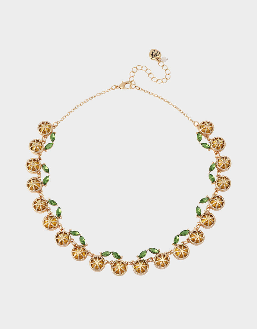 LEMON COLLAR NECKLACE YELLOW - JEWELRY - Betsey Johnson