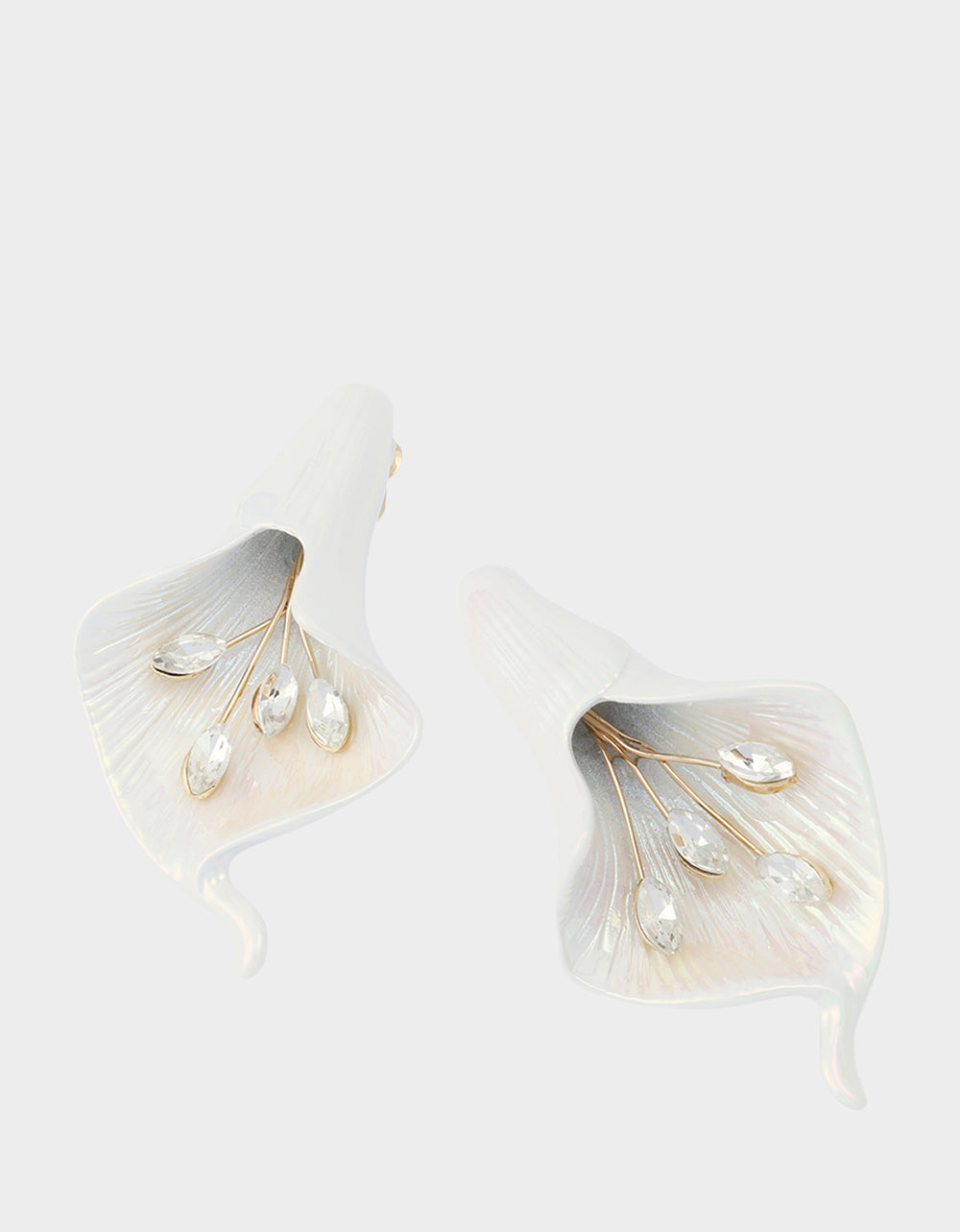 CALLA LILY EARRINGS WHITE - JEWELRY - Betsey Johnson - view 3