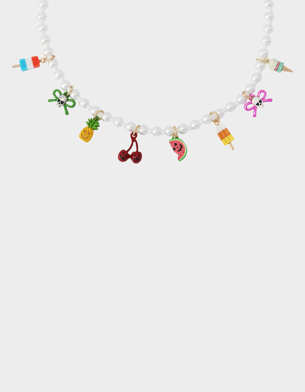 SUMMERWEEN CHARM FRONTAL NECKALCE PEARL - ACCESSORIES - Betsey Johnson - view 3
