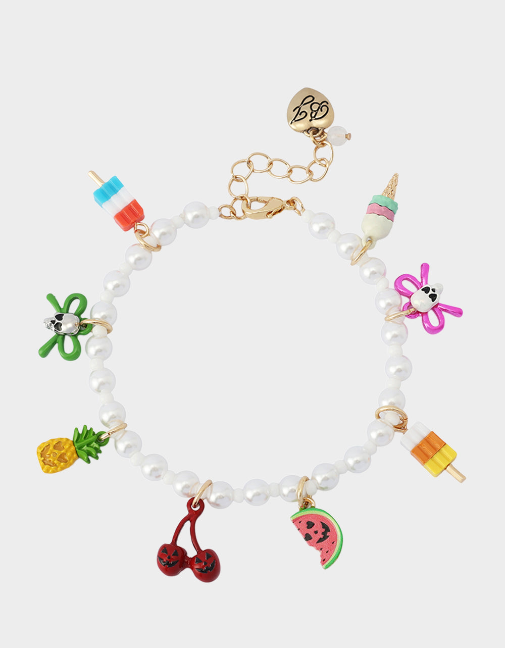 SUMMERWEEN CHARM FLEX BRACELET PEARL - ACCESSORIES - Betsey Johnson