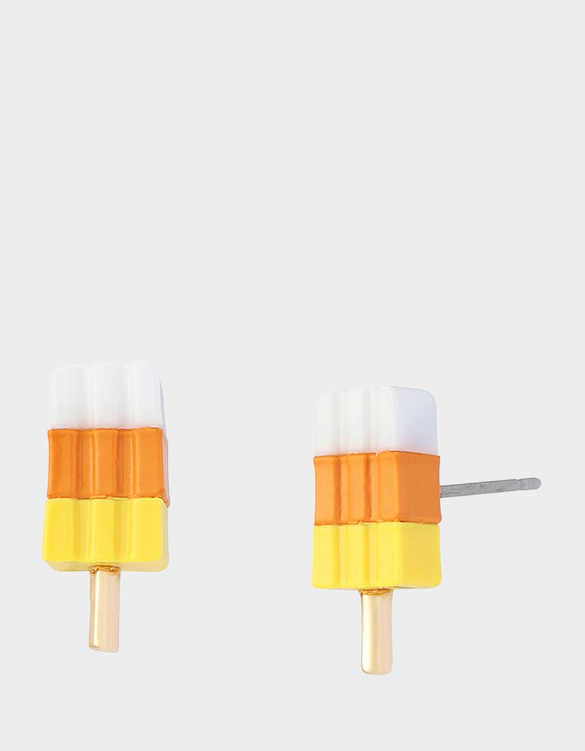 POPSICLE STUD EARRINGS ORANGE - ACCESSORIES - Betsey Johnson