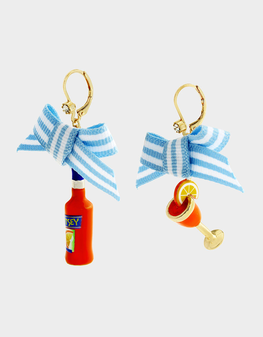 MISMATCH SPRITZ EARRINGS ORANGE - JEWELRY - Betsey Johnson