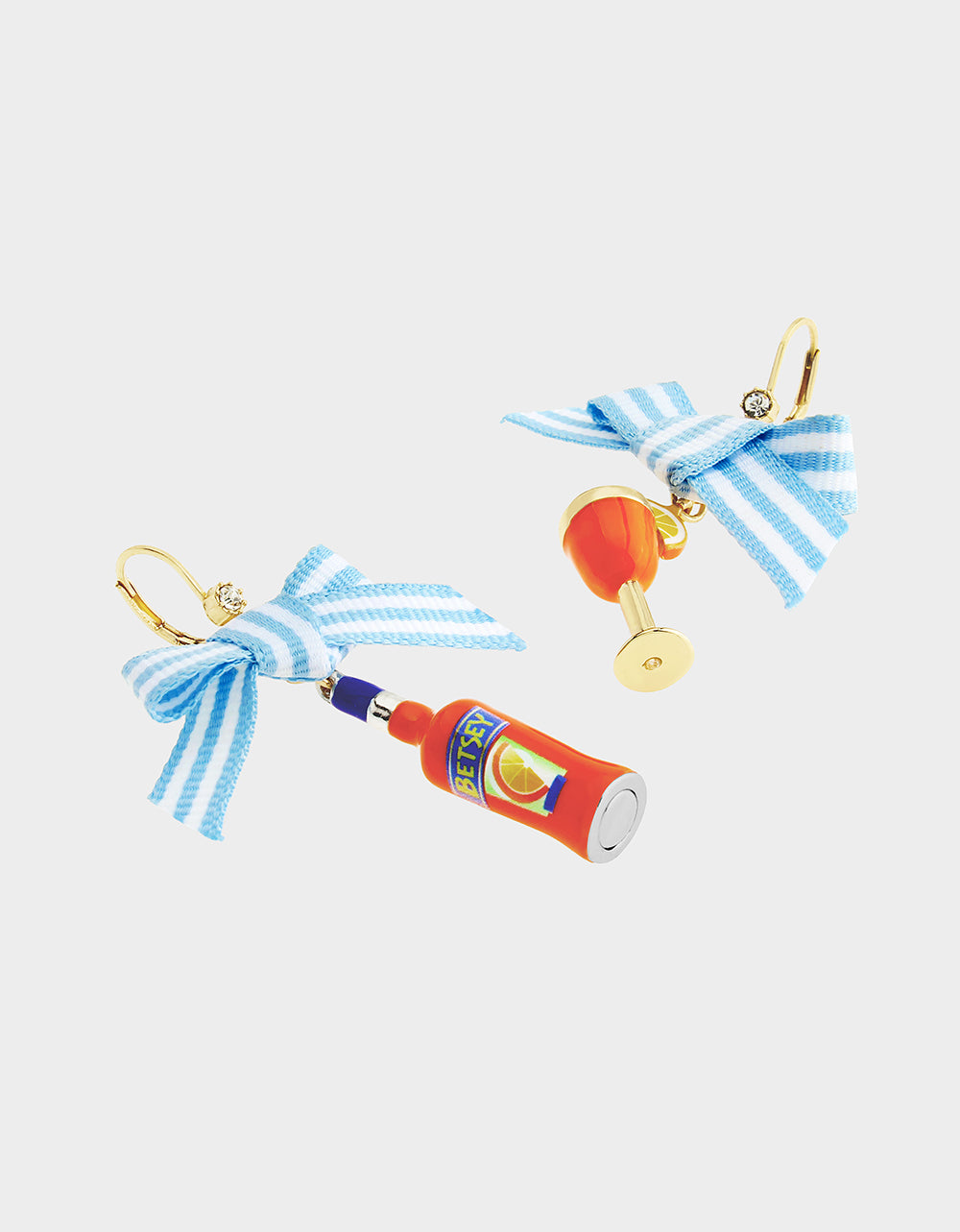 MISMATCH SPRITZ EARRINGS ORANGE - JEWELRY - Betsey Johnson - view 3