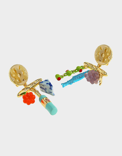 MISMATCH CHARCUTERIE DROP EARRINGS MULTI - - Betsey Johnson