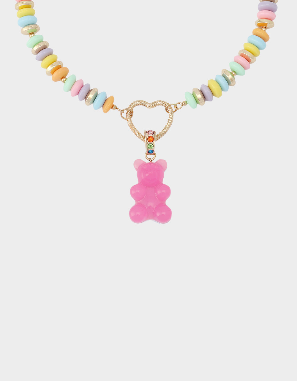 GUMMY BEAR SHORT PENDANT NECKLACE PINK - JEWELRY - Betsey Johnson - view 4