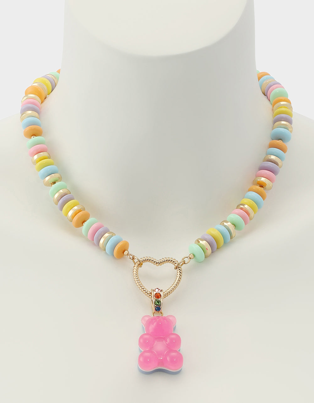 GUMMY BEAR SHORT PENDANT NECKLACE PINK - JEWELRY - Betsey Johnson - view 7