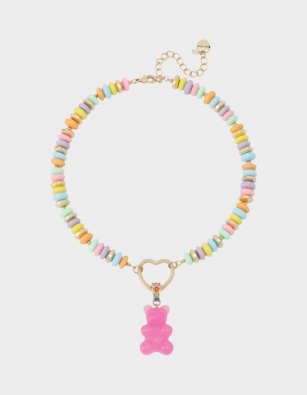 GUMMY BEAR SHORT PENDANT NECKLACE PINK - JEWELRY - Betsey Johnson