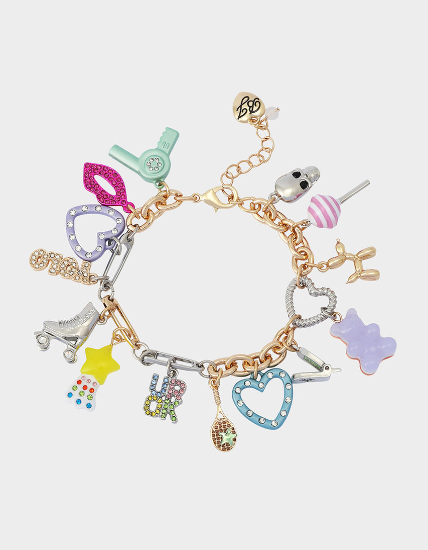 RETRO CHARM FLEX BRACELET MULTI - JEWELRY - Betsey Johnson
