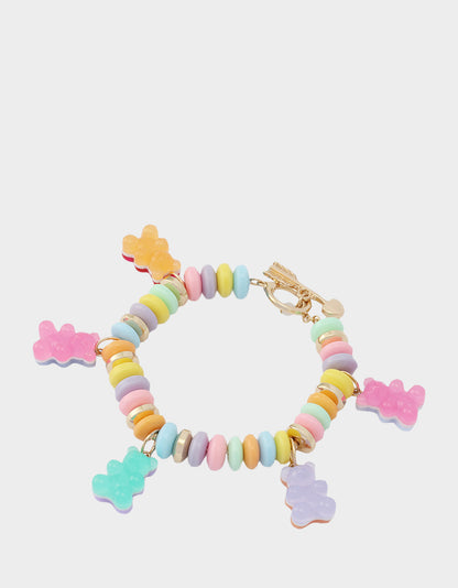 GUMMY BEAR CHARM FLEX BRACELET MULTI - JEWELRY - Betsey Johnson