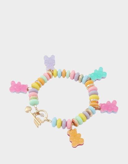 GUMMY BEAR CHARM FLEX BRACELET MULTI - JEWELRY - Betsey Johnson
