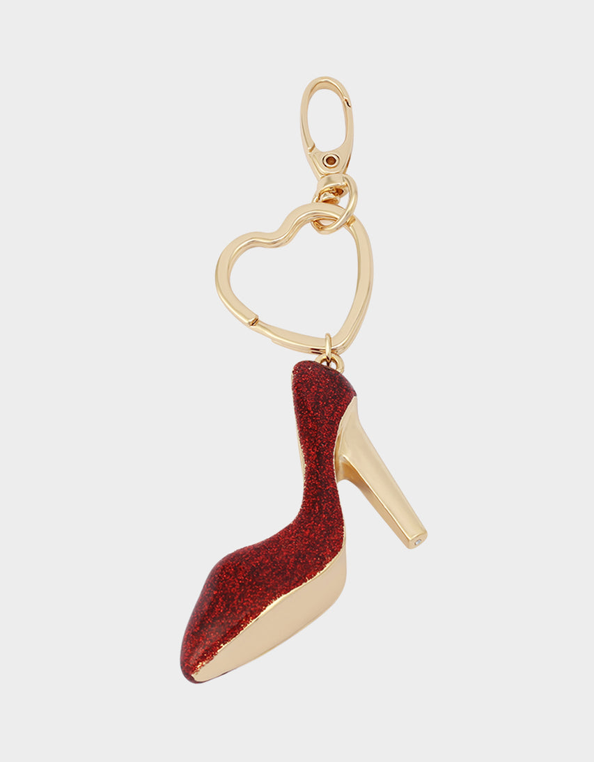 HEEL BAG CHARM RED - HANDBAGS - Betsey Johnson