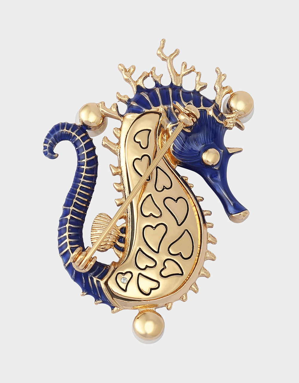 SEAHORSE BROOCH BLUE - JEWELRY - Betsey Johnson - view 4