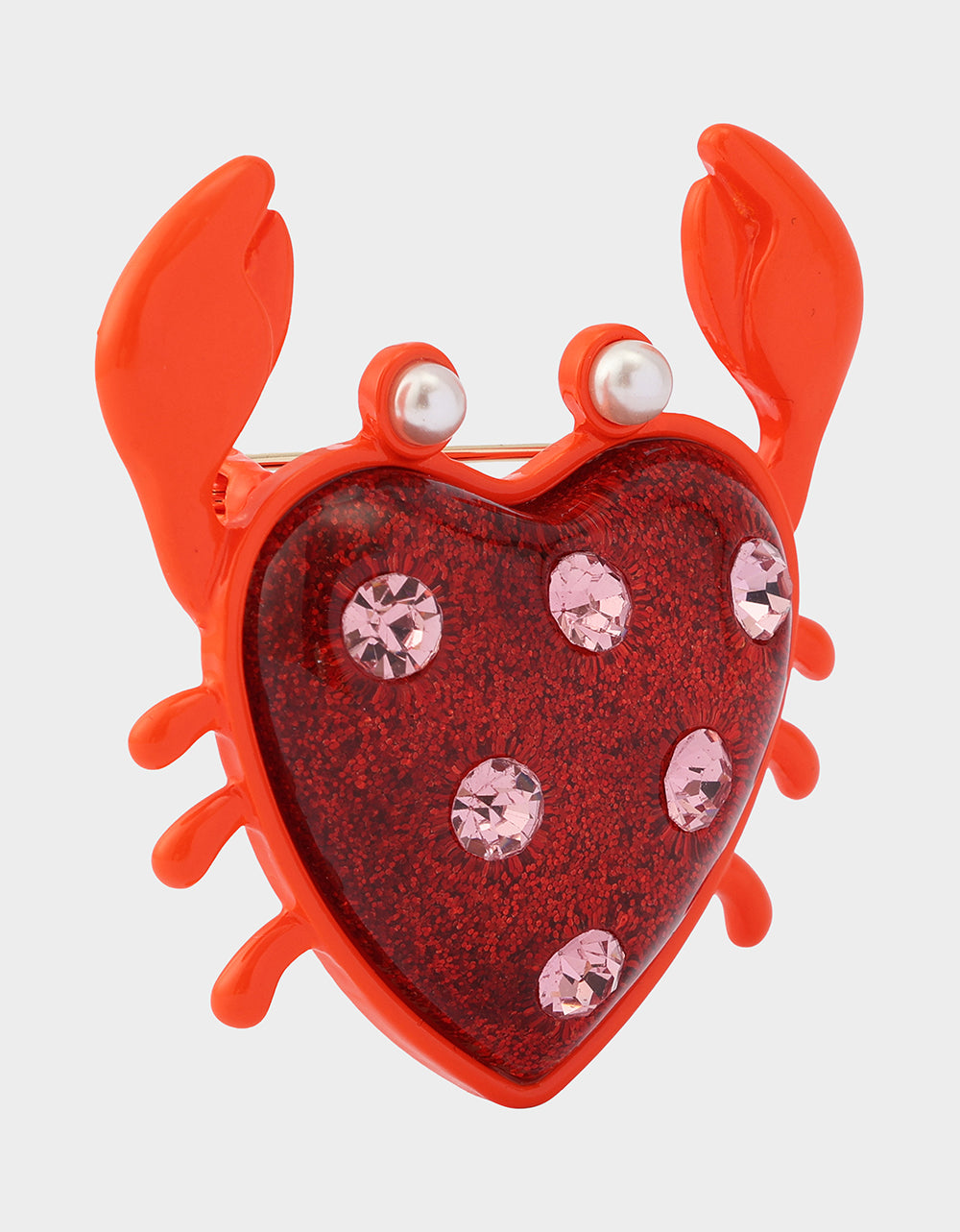 CRAB BROOCH RED - JEWELRY - Betsey Johnson - view 3