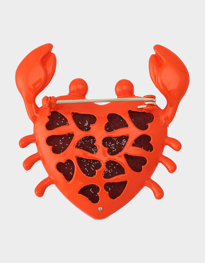 CRAB BROOCH RED - JEWELRY - Betsey Johnson