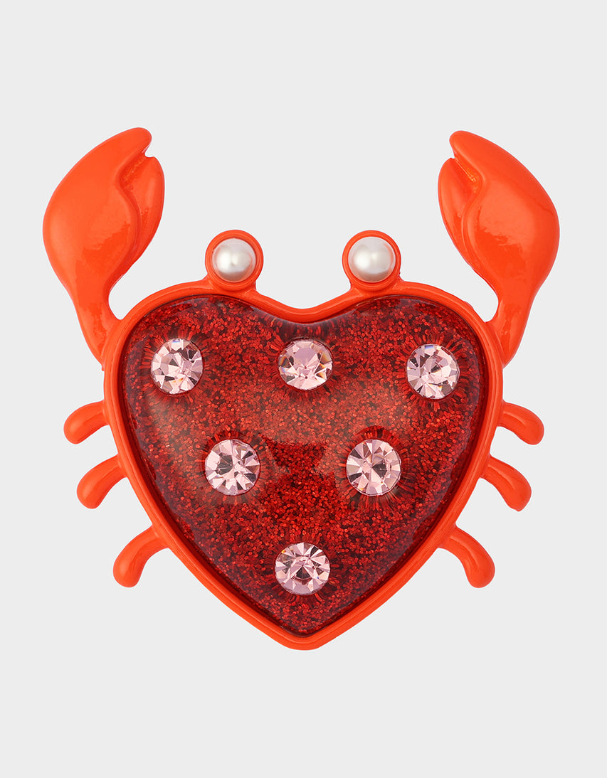 CRAB BROOCH RED - JEWELRY - Betsey Johnson