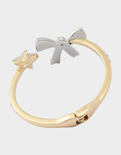 AMERICANA BOW HINGE BRACELET BLUE - JEWELRY - Betsey Johnson