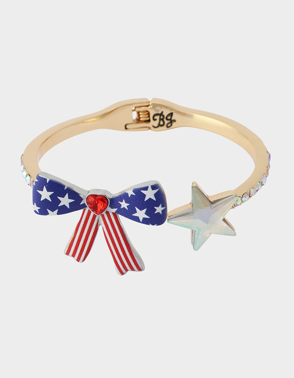 AMERICANA BOW HINGE BRACELET BLUE - JEWELRY - Betsey Johnson