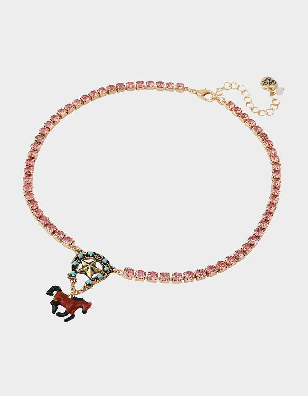 HORSE SHORT PENDANT NECKLACE BROWN - JEWELRY - Betsey Johnson - view 2