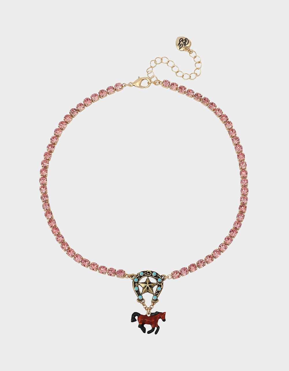HORSE SHORT PENDANT NECKLACE BROWN - JEWELRY - Betsey Johnson