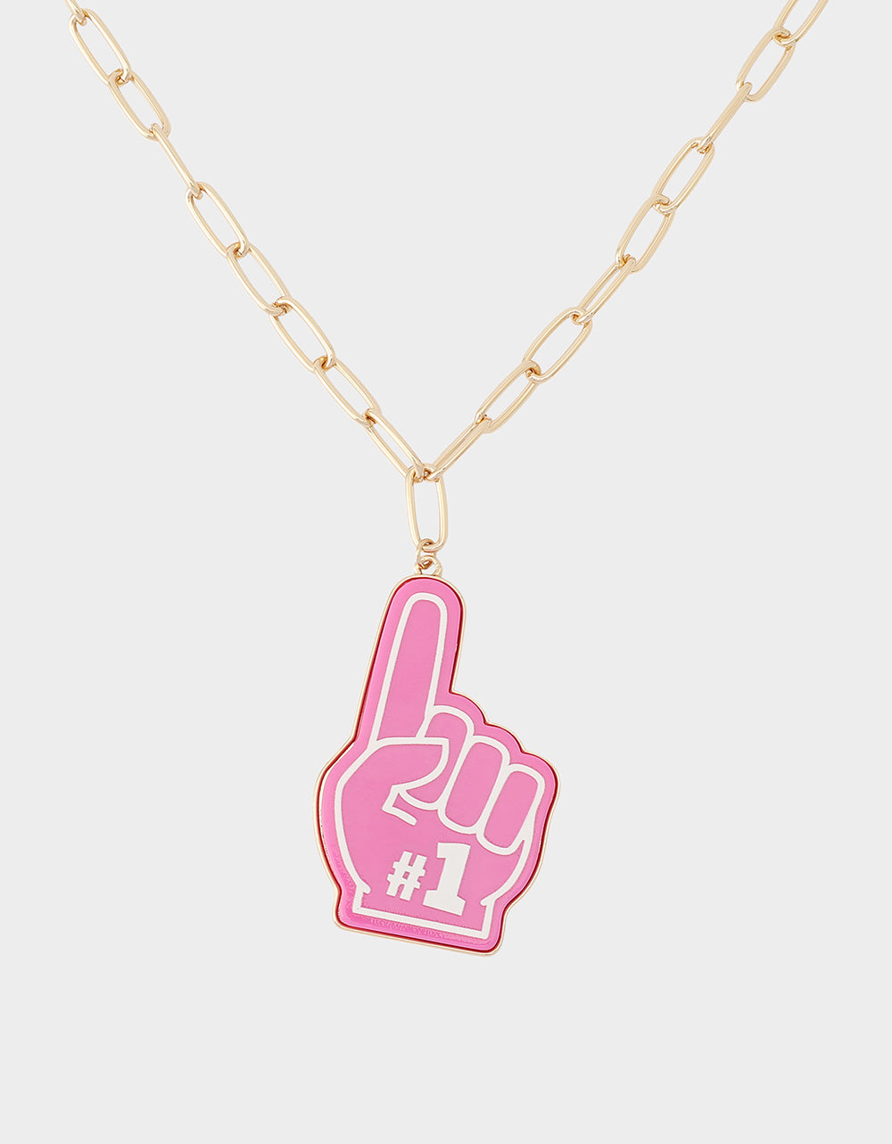 NUMBER ONE LONG PENDANT NECKLACE PINK - view 2