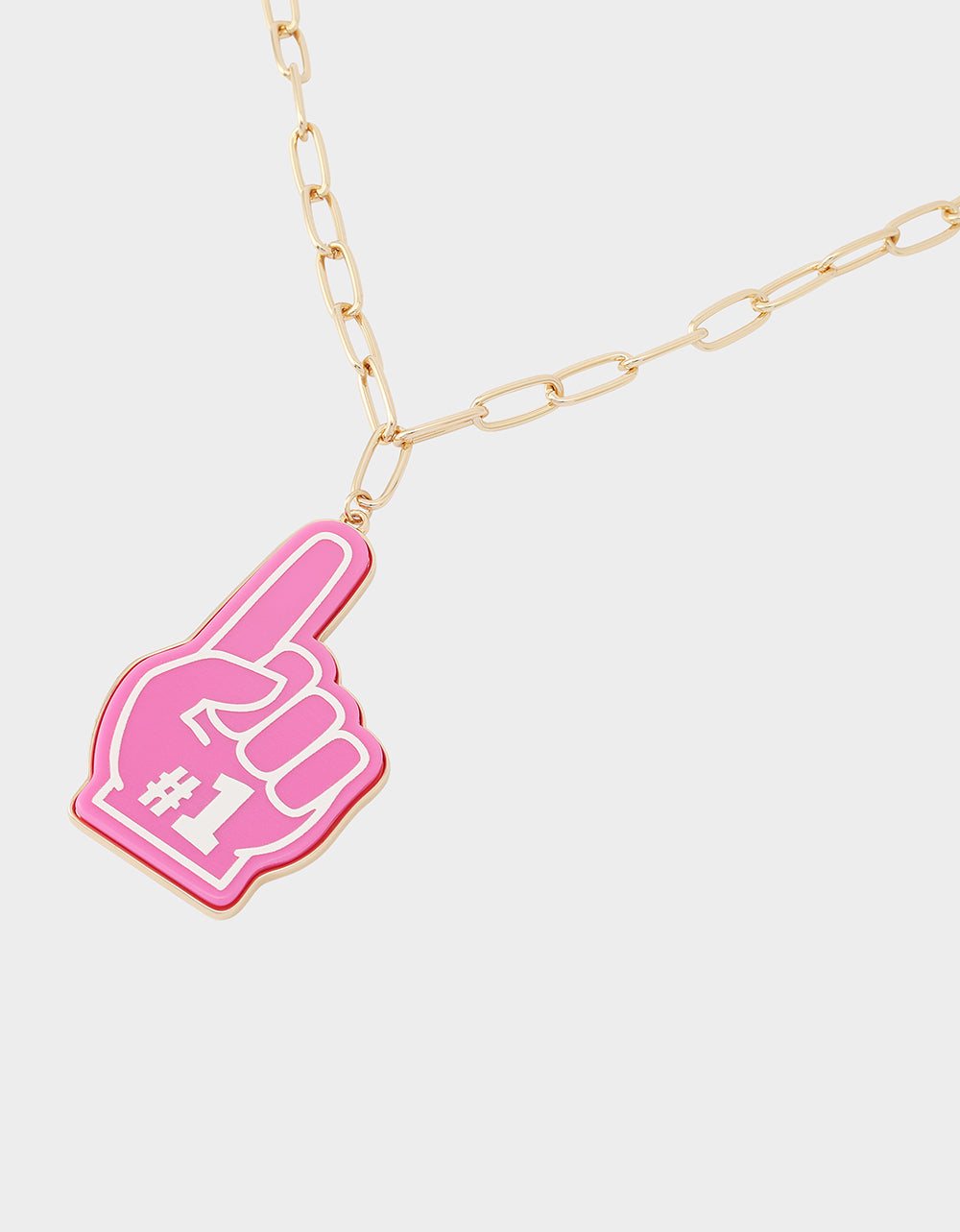 NUMBER ONE LONG PENDANT NECKLACE PINK - view 3