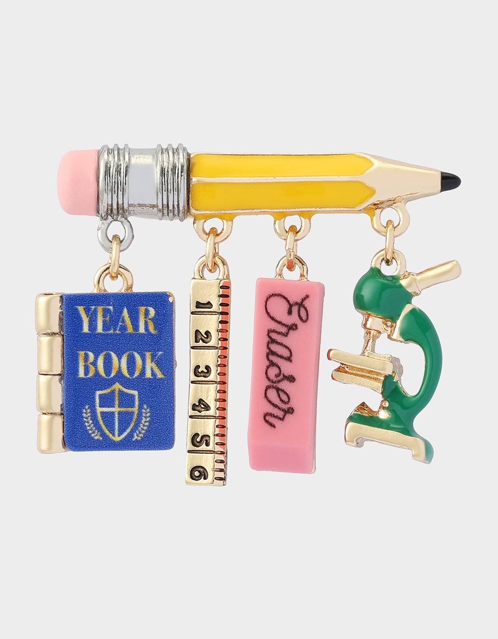 SCHOOL SUPPLIES BROOCH MULTI - JEWELRY - Betsey Johnson