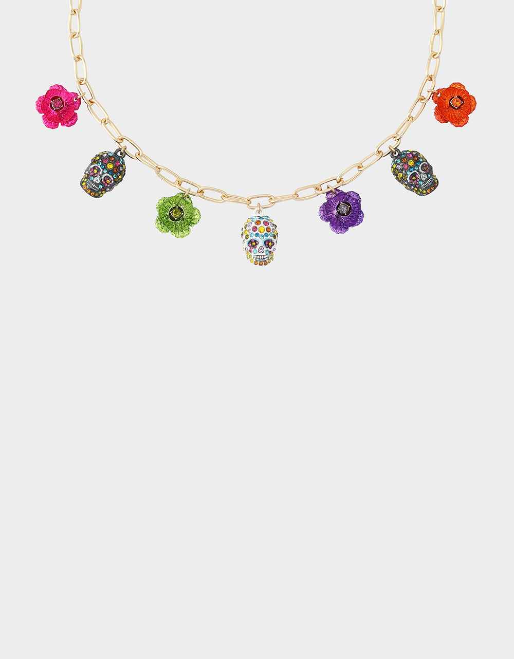 SKULL STATION NECKLACE MULTI - JEWELRY - Betsey Johnson - view 3