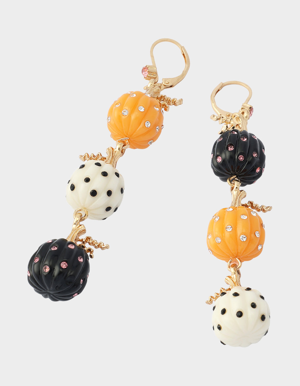 PUMPKIN LINEAR EARRING MULTI - JEWELRY - Betsey Johnson - view 3