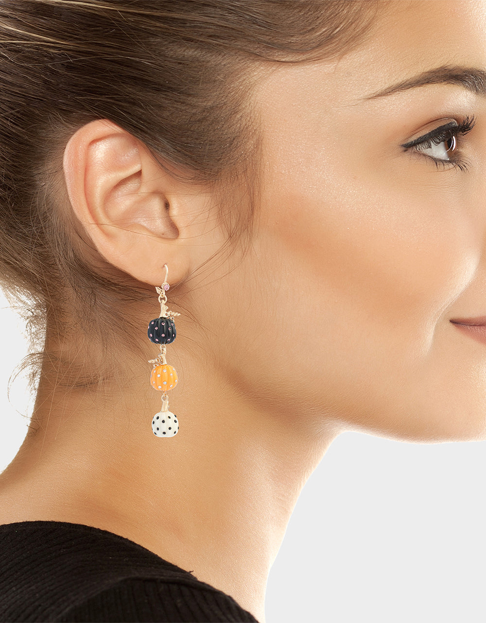 PUMPKIN LINEAR EARRING MULTI - JEWELRY - Betsey Johnson - view 4