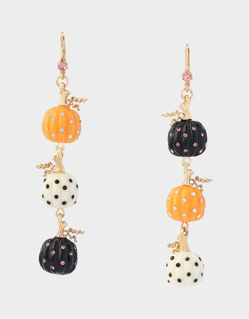 PUMPKIN LINEAR EARRING MULTI - JEWELRY - Betsey Johnson