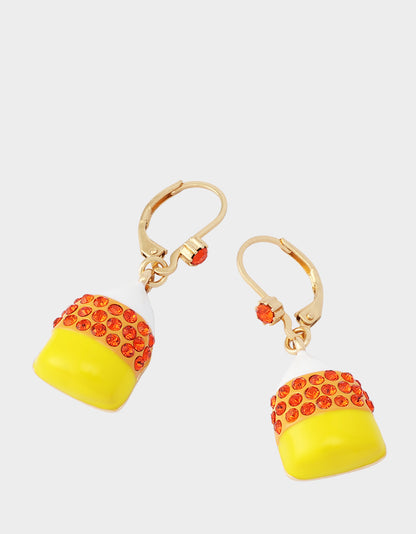 CANDY CORN LEVERBACK EARRING ORANGE - JEWELRY - Betsey Johnson