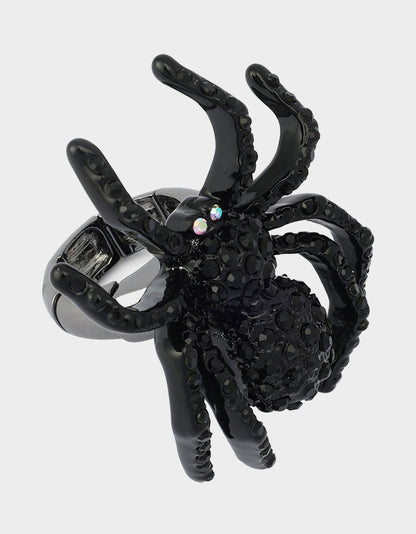 SPIDER COCKTAIL RING BLACK - JEWELRY - Betsey Johnson