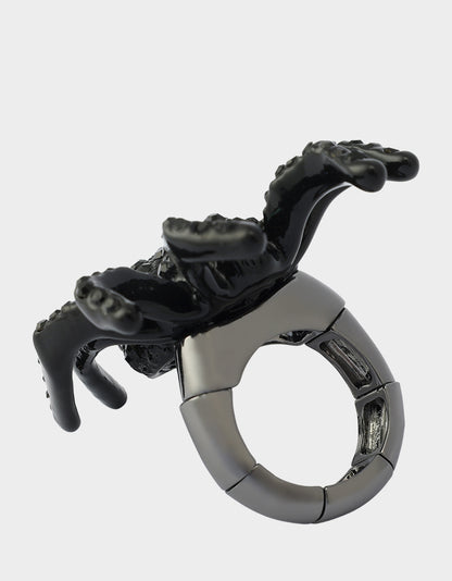 SPIDER COCKTAIL RING BLACK - JEWELRY - Betsey Johnson