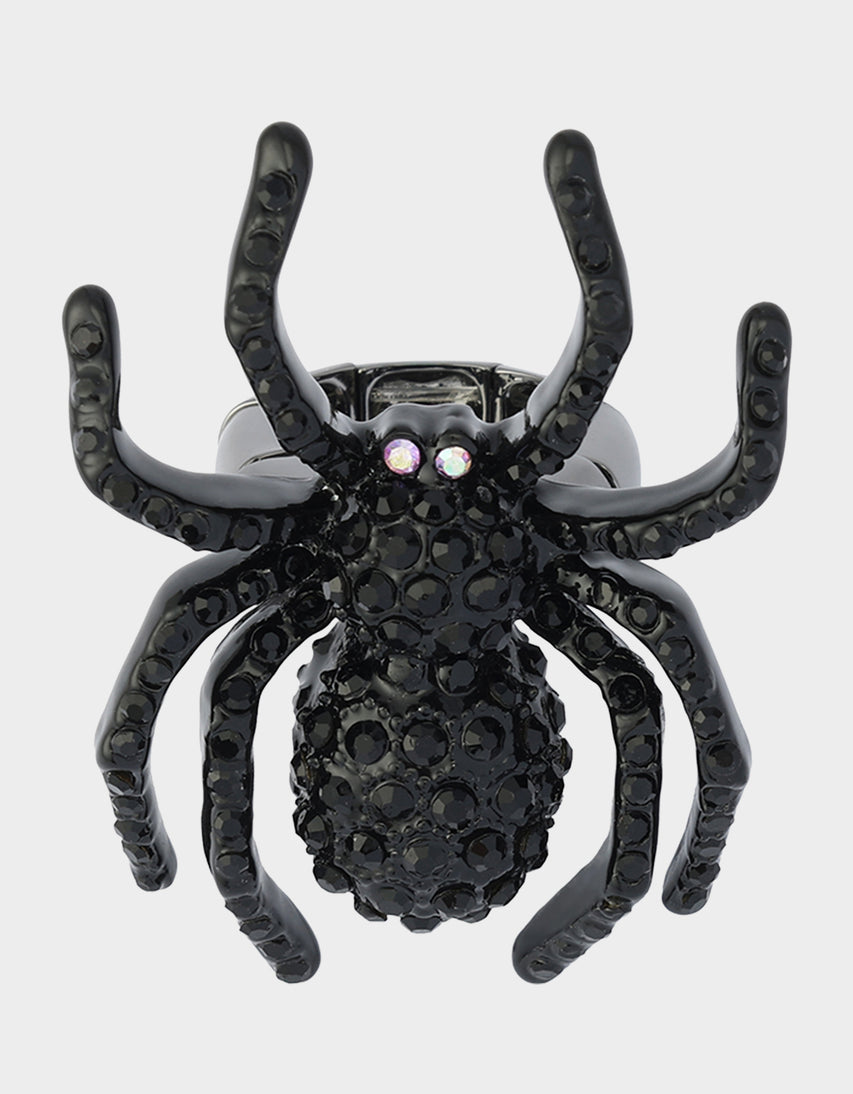 SPIDER COCKTAIL RING BLACK - JEWELRY - Betsey Johnson