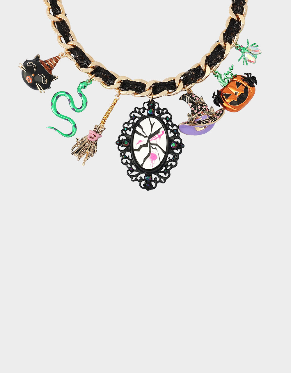 WITCHY LACE FRONTAL NECKLACE MULTI - view 3
