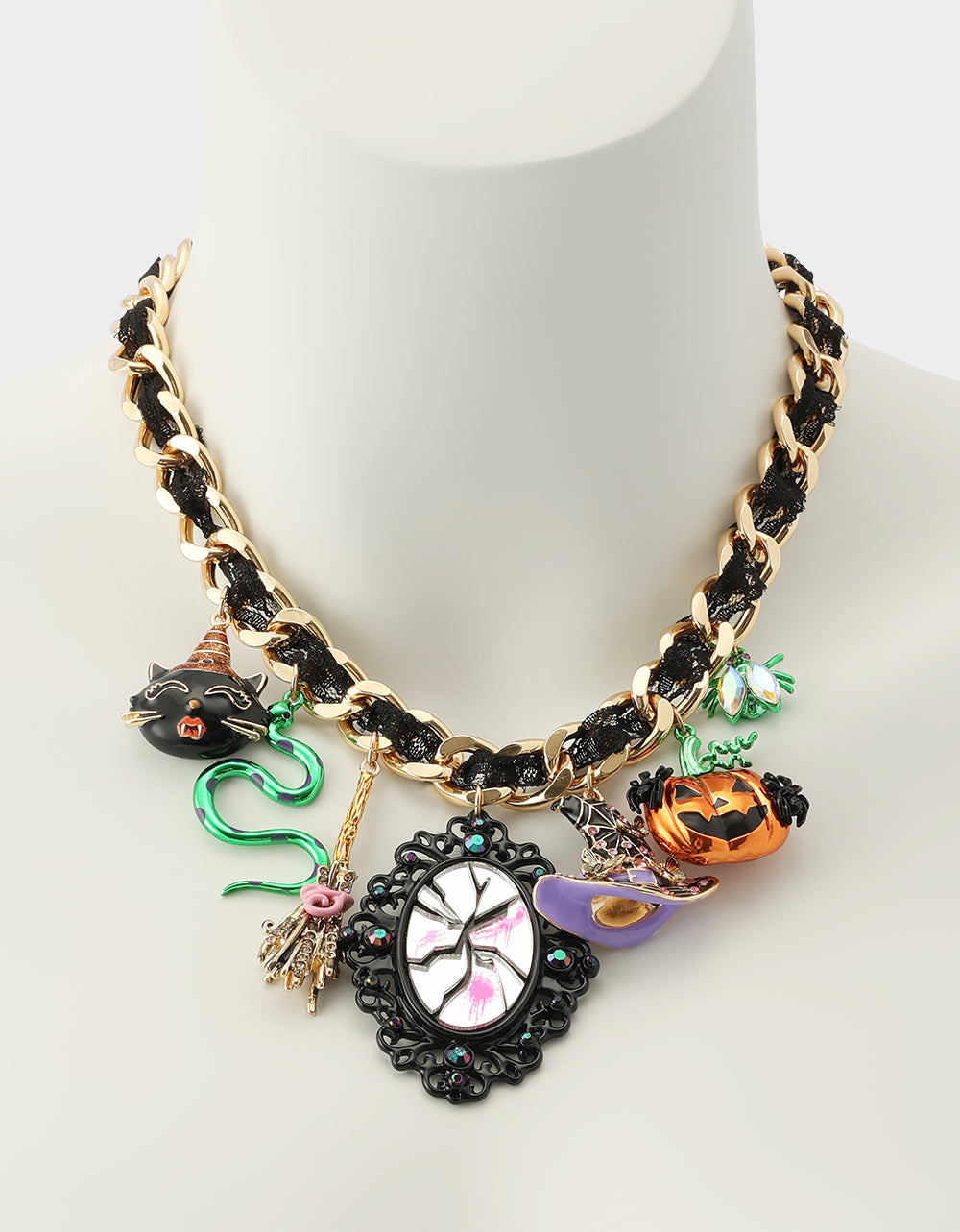 WITCHY LACE FRONTAL NECKLACE MULTI - view 4