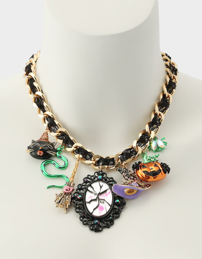 WITCHY LACE FRONTAL NECKLACE MULTI