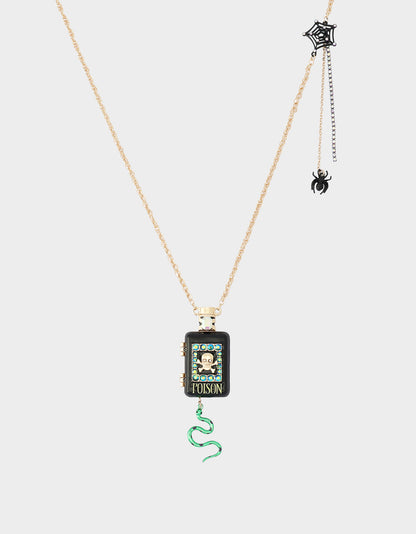 POISON LONG PENDANT NECKLACE BLACK - JEWELRY - Betsey Johnson