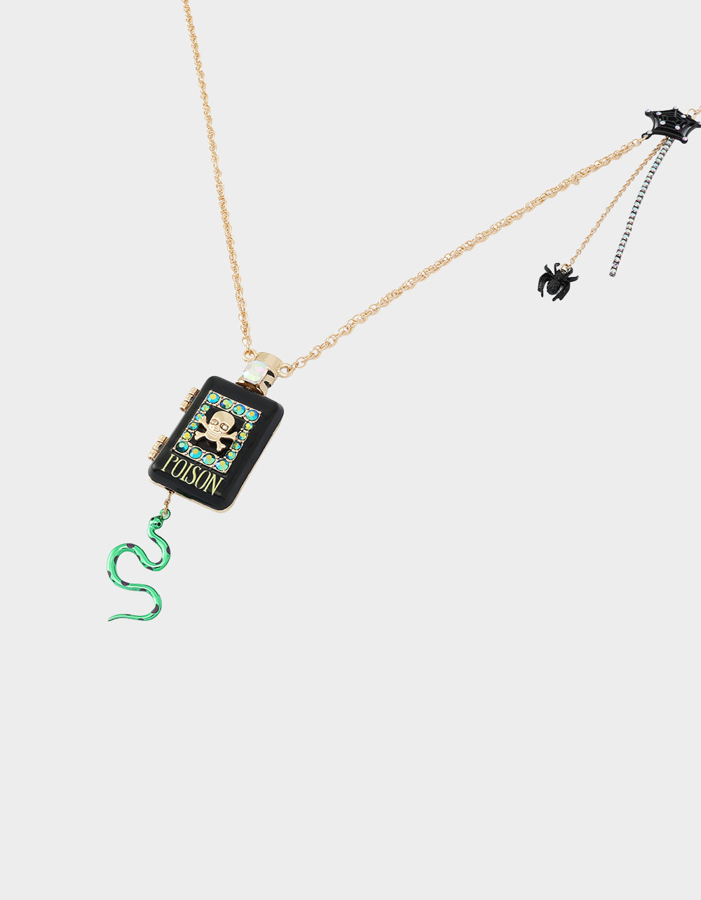 POISON LONG PENDANT NECKLACE BLACK - view 4