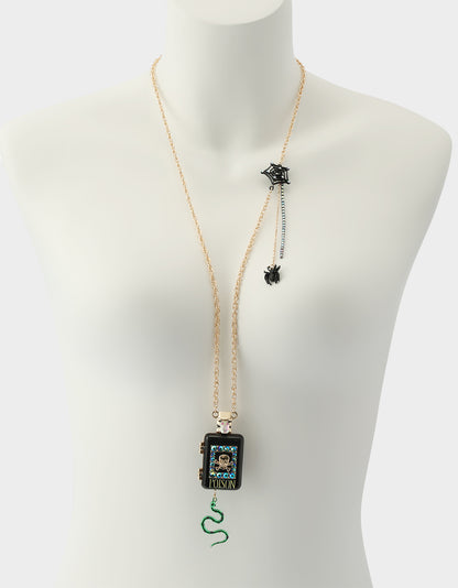 POISON LONG PENDANT NECKLACE BLACK