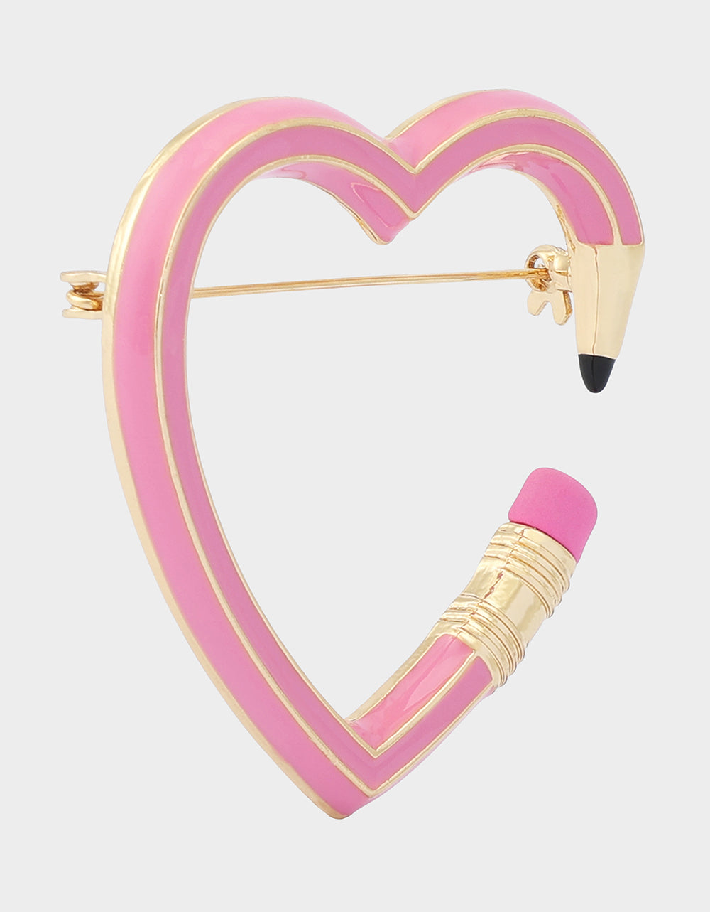 HEART PENCIL BROOCH PINK - JEWELRY - Betsey Johnson - view 2