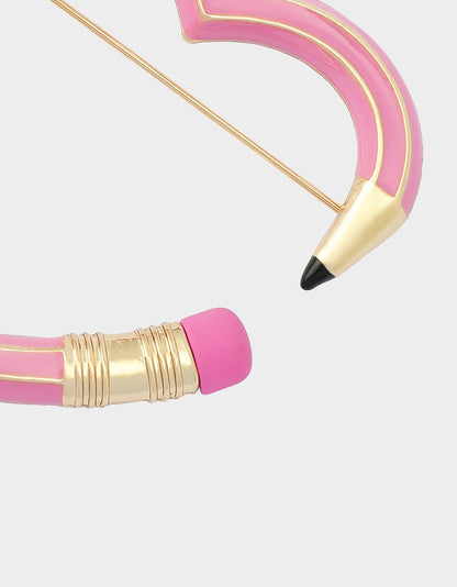 HEART PENCIL BROOCH PINK - JEWELRY - Betsey Johnson