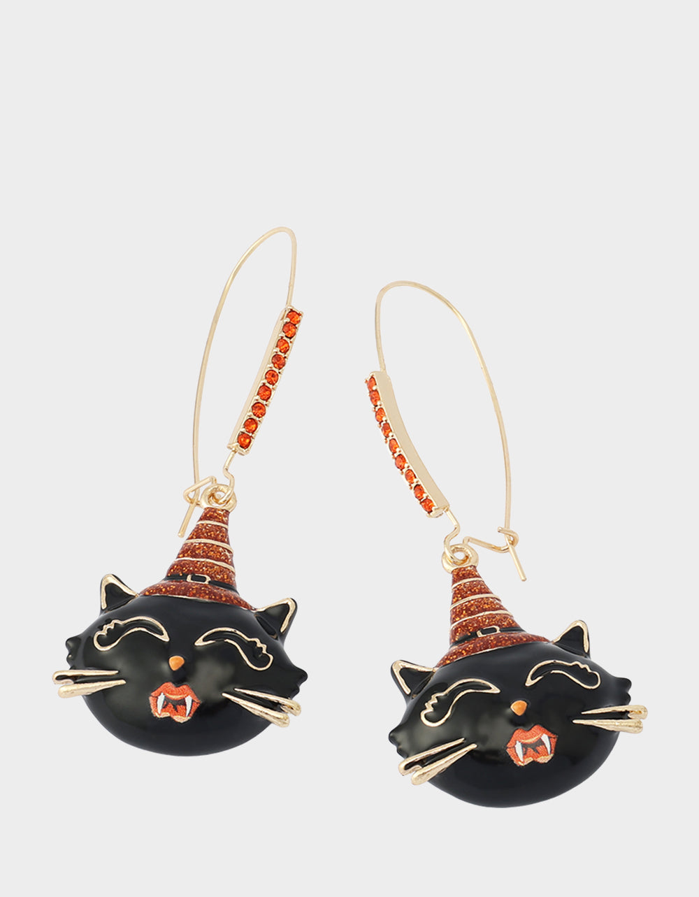 WITCHY CAT SHEPHERD HOOK EARRING BLACK - view 2